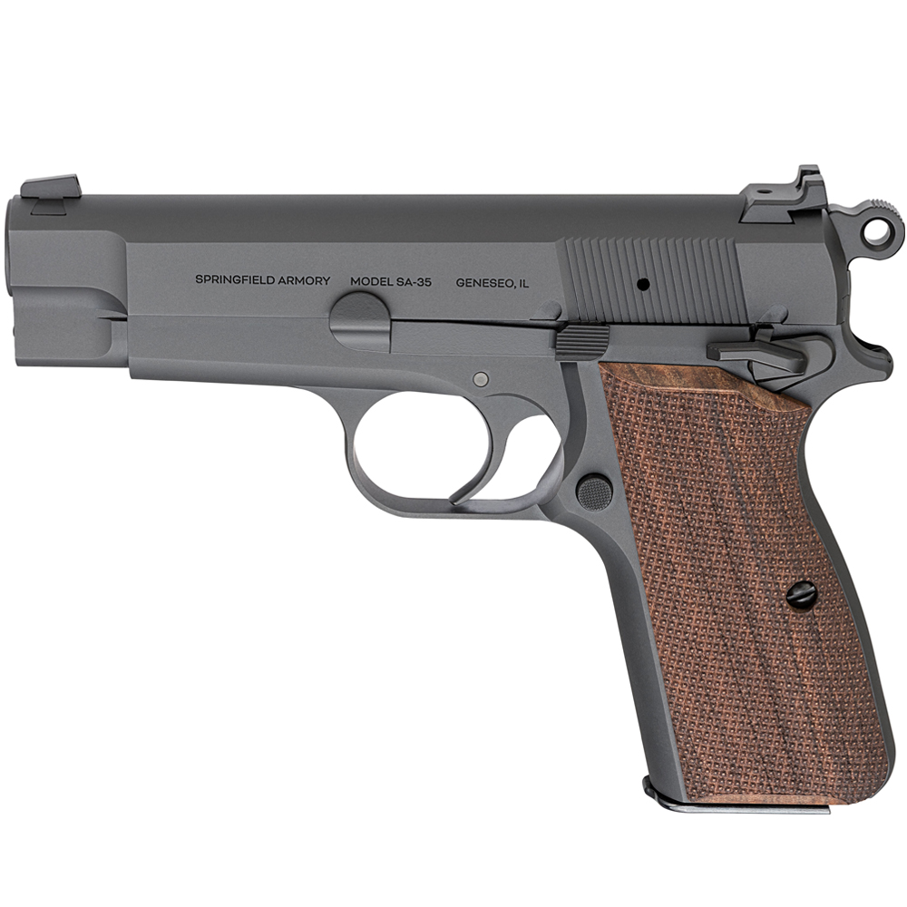 Springfield Armory SA-35 - 4 Inch Barrel (9MM) Blued/Wood-img-0