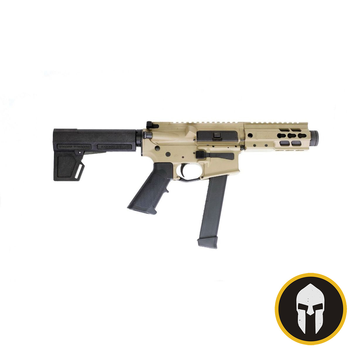BRIGADE FIREARMS BM9 (9MM) PISTOL (FDE) 5.5" BARREL WITH KAK BLADE