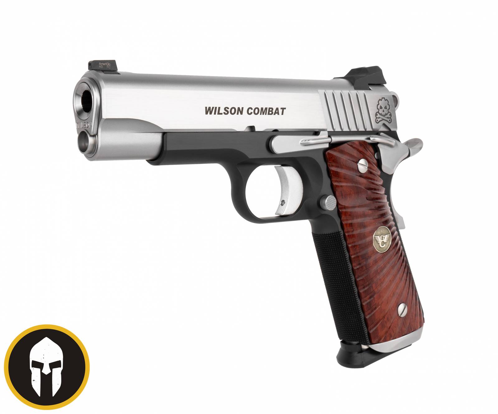 Wilson Combat 1911 Cqb Elite Commander 9mm Stainless Finish Cocobolo Grips And Custom Upgrades 1842