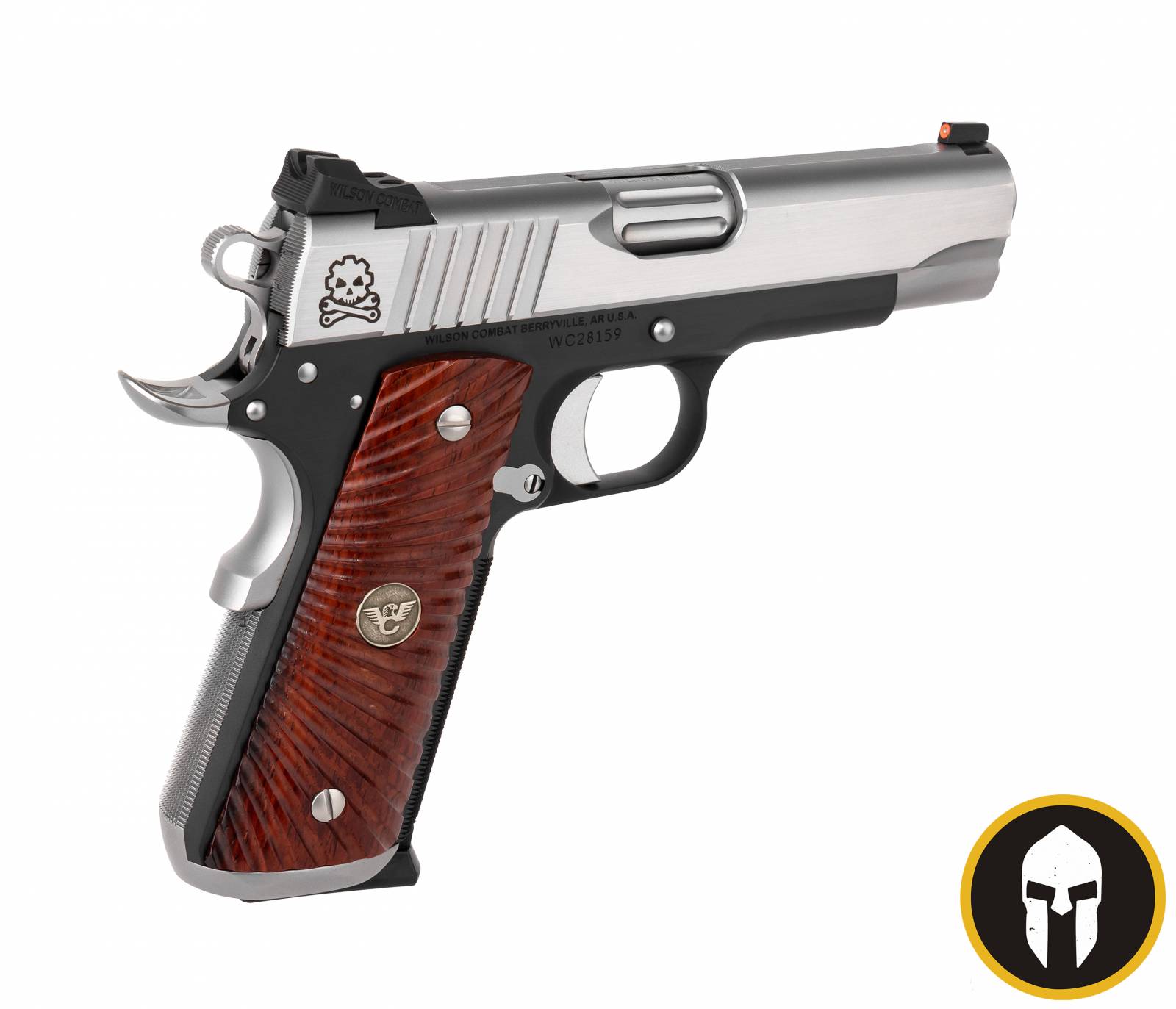 Wilson Combat 1911 Cqb Elite Commander 9mm Stainless Finish Cocobolo Grips And Custom Upgrades 7091