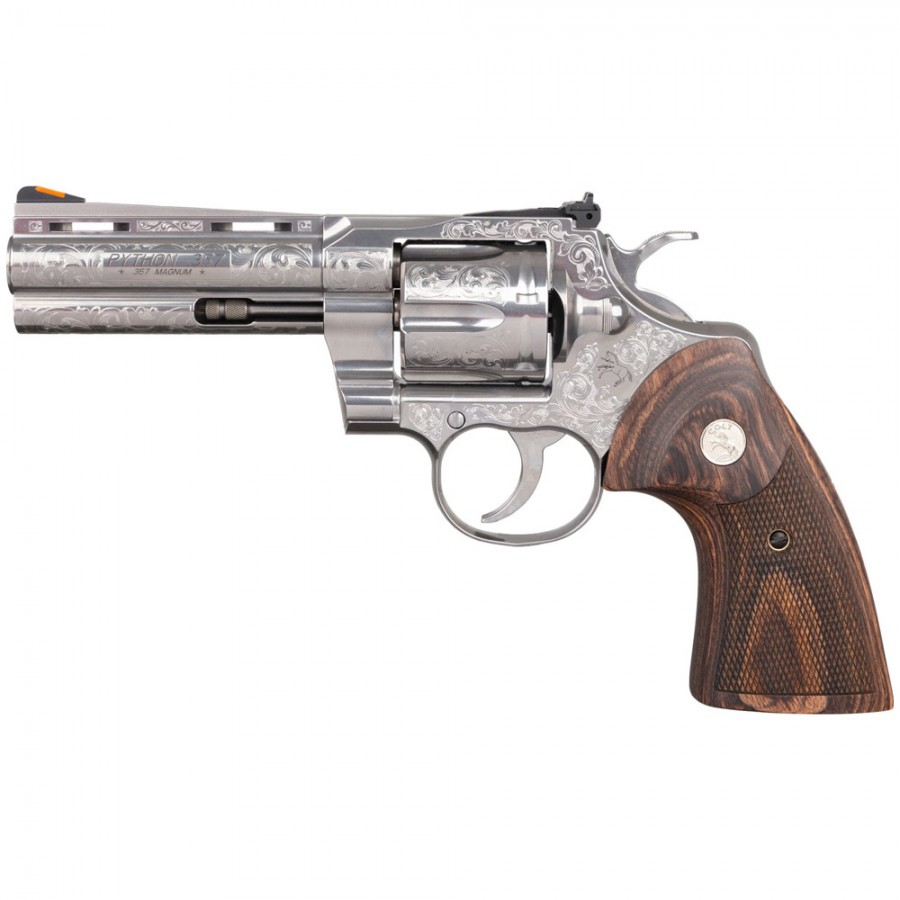 Colt Python 6 Round Special Edition Engraved Revolver 357 Mag 425 Barrel Stainlesswood 2261