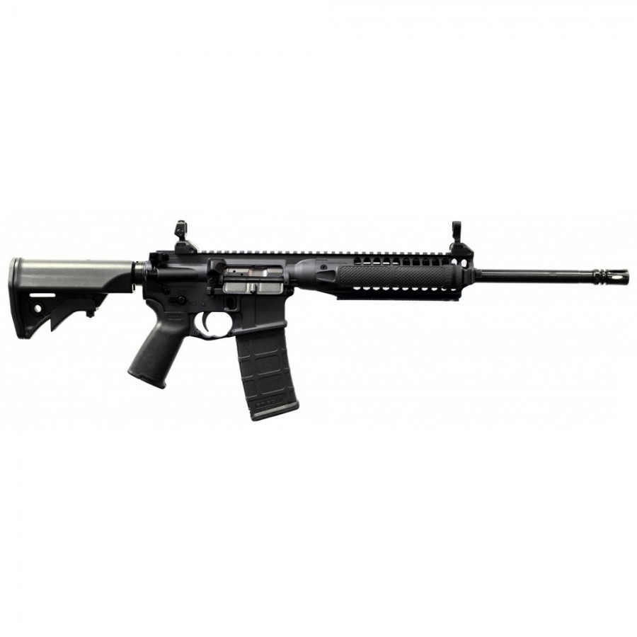 LWRC IC-A2 (5.56MM) 16.1 BARREL WITH QUAD RAIL AND MBUS PRO SIGHTS (BLACK)