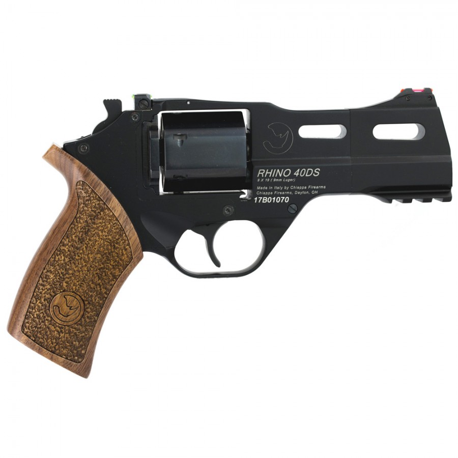 CHIAPPA RHINO 40DS 6 SHOT REVOLVER (9MM) 4" BARREL (BLACK/WALNUT