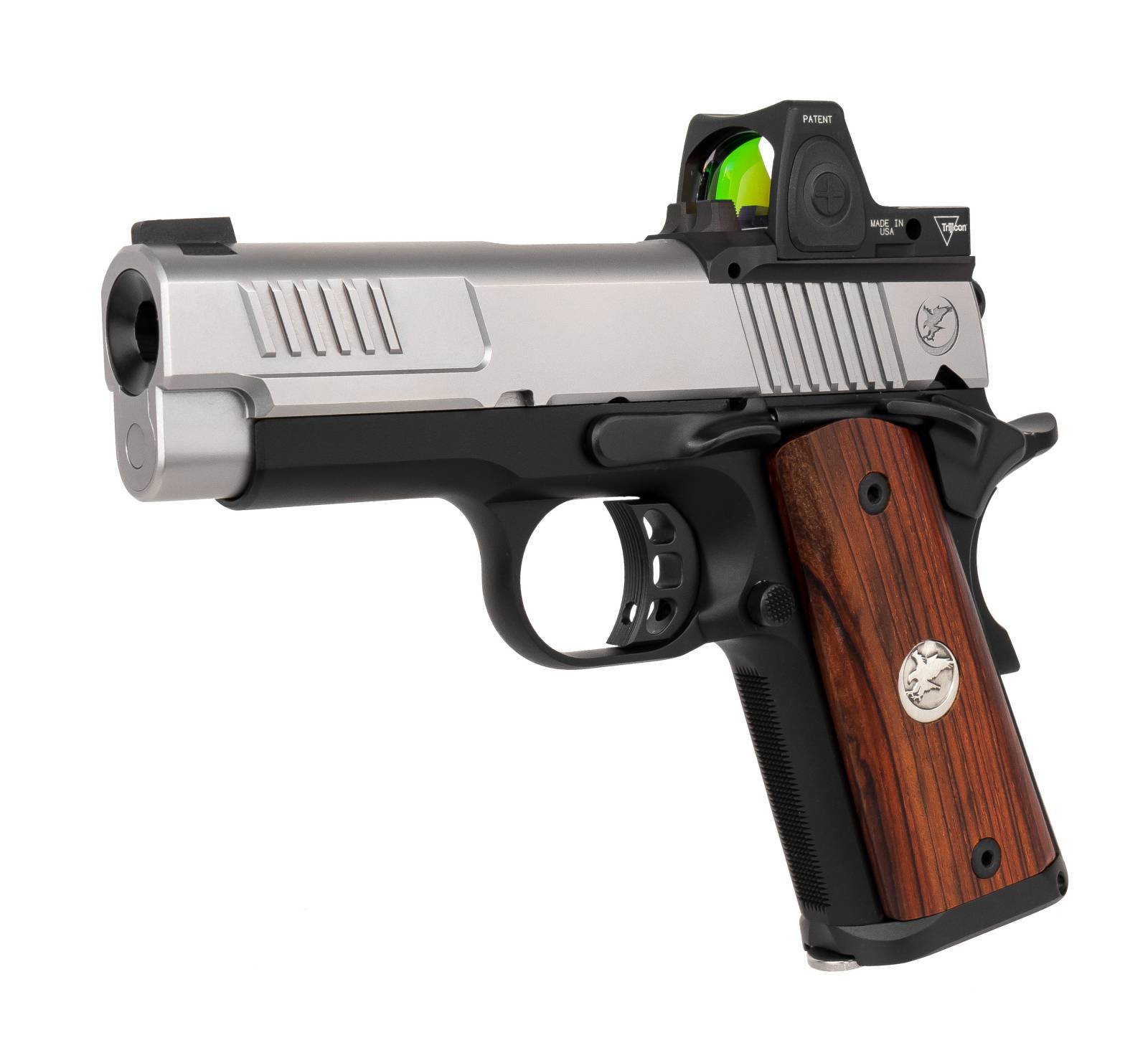 NIGHTHAWK CUSTOM COUNSELOR (9MM) OFFICER MODEL STAINLESS SLIDE WOOD