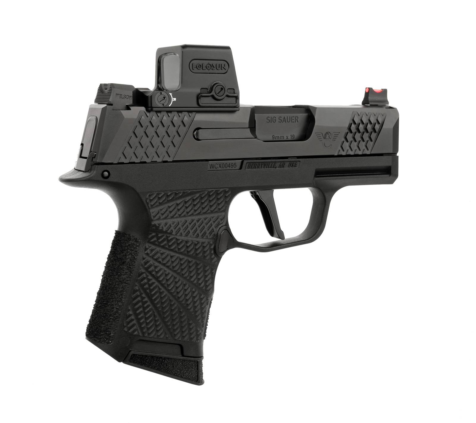 Wilson Combat Wc P365 9mm Black Frame With Action Tune Straight Trigger And Holosun Eps Carry 