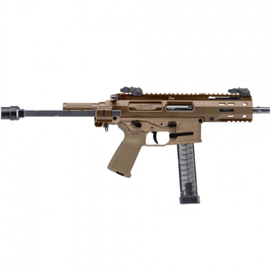 B&T SPC9 PDW (9MM) 6.5" BARREL WITH TELESCOPING BRACE ADAPTER (COYOTE ...