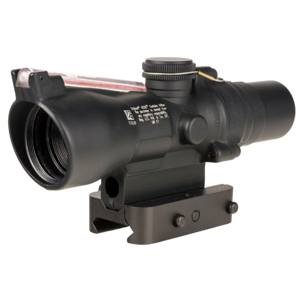 TRIJICON ACOG 2X20 COMPACT DUAL ILLUMINATED RED CROSSHAIR RETICLE WITH ...
