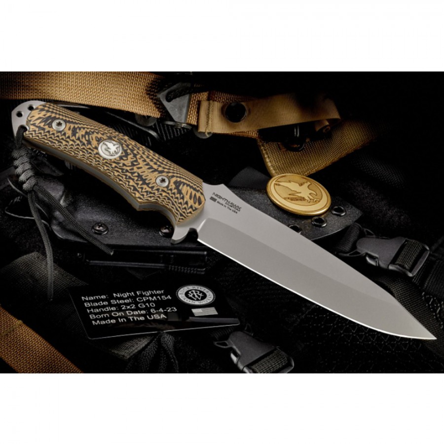 NIGHTHAWK CUSTOM MODEL K950 NIGHT FIGHTER KNIFE 6" BLADE MADE OF CPM