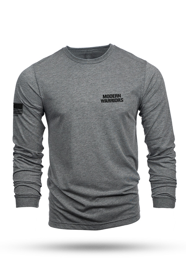 NINE LINE APPAREL LONG SLEEVE MODERN WARRIORS MURAL (GREY) | Modern ...