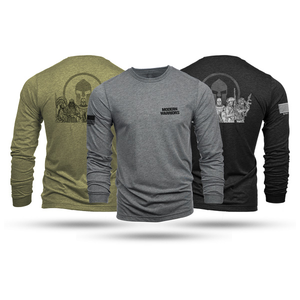 NINE LINE APPAREL LONG SLEEVE MODERN WARRIORS MURAL (BLACK) | Modern ...